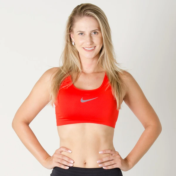 TOP NIKE PRO CLASSIC SWOOSH BRA FEMININO - Vermelho
