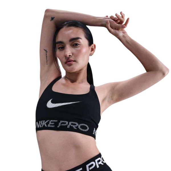 TOP NIKE PRO FEMININO - Preto/branco