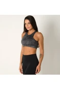 TOP NIKE SWOOSH BRA FEMININO - Grafite