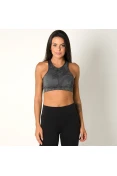 TOP NIKE SWOOSH BRA FEMININO - Grafite