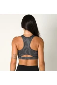 TOP NIKE SWOOSH BRA FEMININO - Grafite