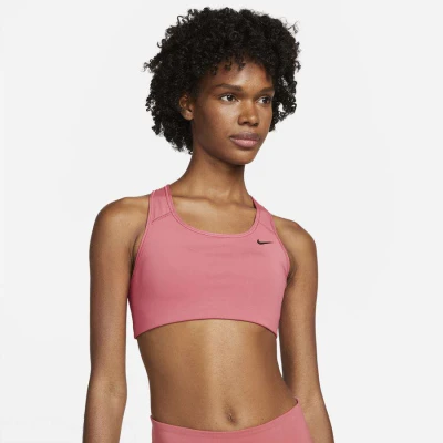 TOP NIKE SWOOSH BRA NON PAD FEMININO - Rosa