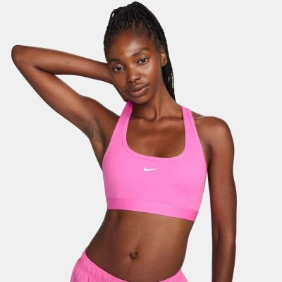 TOP NIKE SWOOSH FEMININO - Rosa