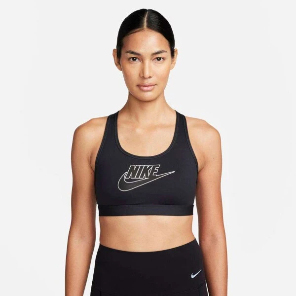 TOP NIKE SWOOSH FUTURA FEMININO - Preto