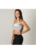 TOP NIKE SWOOSH HYPER FEMME FEMININO - Cinza/azul TOP NIKE SWOOSH HYPER FEMME FEMININO - Cinza/azul