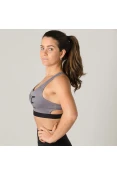 TOP NIKE SWOOSH LOGO FEMININO - Grafite/preto TOP NIKE SWOOSH LOGO FEMININO - Grafite/preto