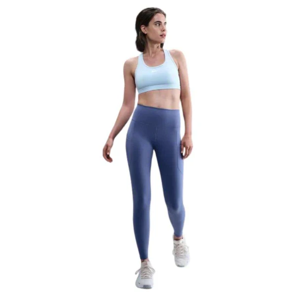 TOP NIKE SWOOSH SUPORTE MEDIO FEMININO - Azul celeste
