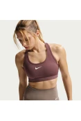 TOP NIKE SWOOSH SUPORTE MEDIO FEMININO - Marrom