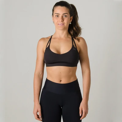 TOP PUMA STRAPPY MIX BRA FEMININO - Preto