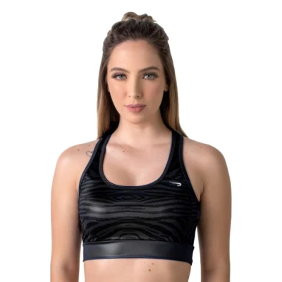 TOP RAINHA ESSENCE FEMININO - Grafite/preto