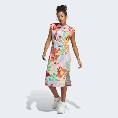 VESTIDO ADIDAS FARM FEMININO - Lilas/vermelho