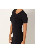 VESTIDO COLCCI CANELADO FEMININO - Preto VESTIDO COLCCI CANELADO FEMININO - Preto