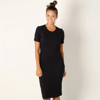 VESTIDO COLCCI CANELADO FEMININO - Preto VESTIDO COLCCI CANELADO FEMININO - Preto