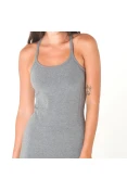 VESTIDO COLCCI MIDI CANELADO FEMININO - Cinza VESTIDO COLCCI MIDI CANELADO FEMININO - Cinza