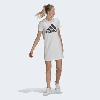 VESTIDO ESSENTIALS LOGO ADIDAS - Branco/preto VESTIDO ESSENTIALS LOGO ADIDAS - Branco/preto