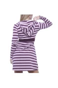 VESTIDO LIVE LISTRADO - Roxo/rosa