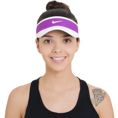 VISEIRA NIKE FEATHERLIGHT 2.0 VISOR FEMININA - Branco/roxo