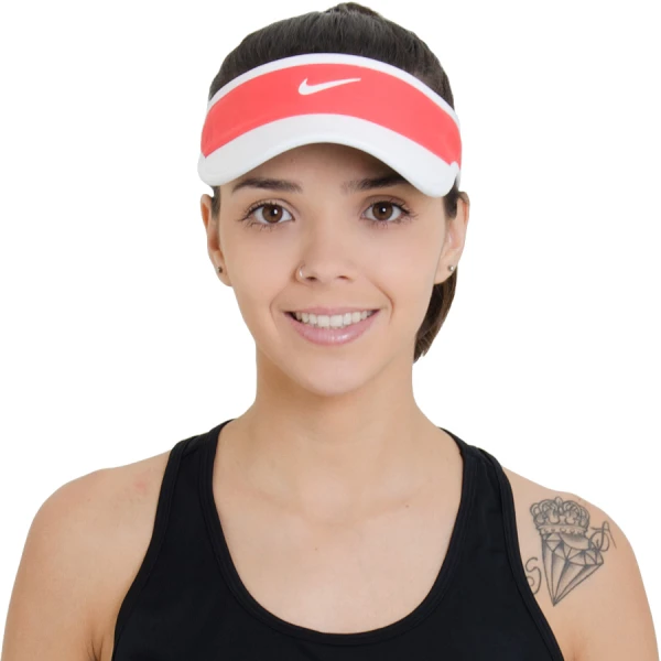 VISEIRA NIKE FEATHERLIGHT 2.0 VISOR FEMININA - Branco/salmao