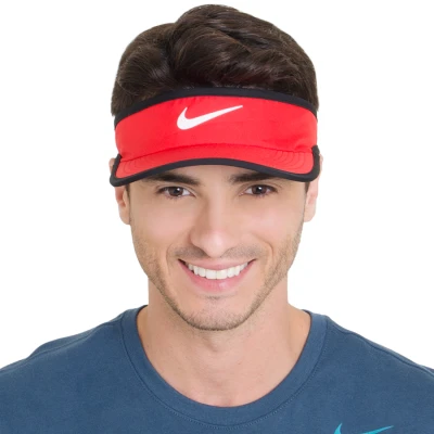 VISEIRA NIKE FEATHERLIGHT VISOR - Vermelho/branco